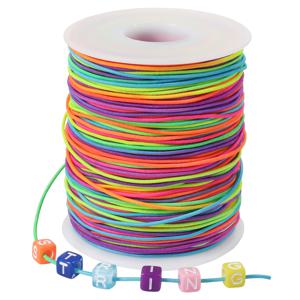 TEMU 1mm x 100m 탄성 코드, 팔찌, 목걸이, 주얼리, 비즈, 매듭, 묶음, 포장 및 공예 제작을 위한 탄성 스트링
