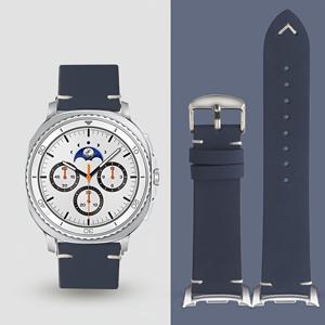 TEMU Samsung Galaxy Watch 8 및 8 Classic용 합성 가죽 스트랩 (40mm, 44mm, 46mm 사이즈), 남녀 모두에게 적합. 삼성 워치 8 Classic 및 8 스마트워치 추가용 스타일리시한 버클 손목 밴드