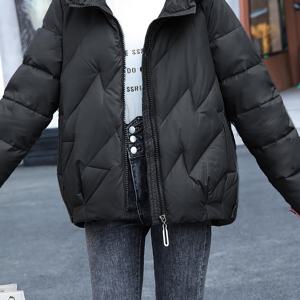 TEMU Ling Shan 2025 신상 여성용 오버사이즈 재킷, 'Bread' 스타일에서 영감을 받은 트렌디한 겨울 코트