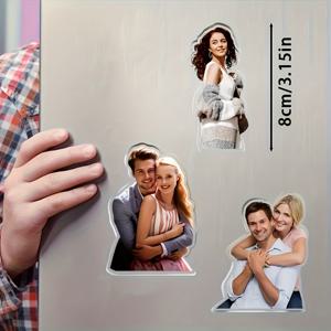 TEMU 개인화 사진 자석 - 나만의 사진으로 제작, 내구성 강한 아크릴 타원형 냉장고 자석 (10.01cm x 2.54cm) - 사진, 그림, 보드와 호환 - 주방 장식, 가족 사진, 결혼식, 생일, 기념일 선물에 완벽 - 냉장고, 유리문, 게시판용 기념 자석 - 맞춤형 선물 및 홈 데코에 이상적
