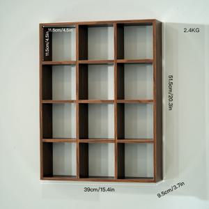 TEMU 1개 모던 우드 벽선반 - 조립 불필요, 공간 절약형 수직 수납 선반, 자연스러운 나무결 디자인, 거실, 침실, 홈오피스 장식용 정리대, 컵, 식물, 책 수납에 이상적, 작은 공간에 완벽한 플로팅 디스플레이, 플로팅 선반|책꽂이