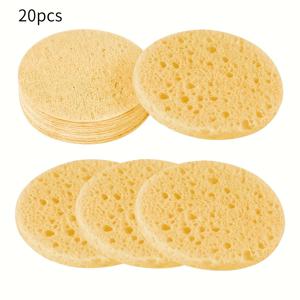 TEMU 20/30개 압축 페이셜 스펀지 - 천연 셀룰로오스 메이크업 리무버 및 각질 제거 페이셜 스펀지