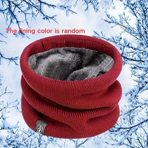 TEMU 1개 스트레치 가능한 칼라 목워머 스카프 남녀공용 - 칼라- (포장 없음) | 80% 폴리에스터/20% 스판덱스 겨울용 보온 액세서리 | 기계 세탁 가능, 야외 및 출퇴근용 - 날씨에 적합