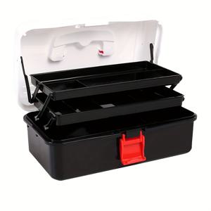 TEMU 헤비 듀티 3단 대용량 낚시 태클 박스, 과학적인 분할 디자인으로 낚시 장비 보관, 휴대용 손잡이 포함된 공구 상자, 전문가 및 아마추어 낚시꾼을 위한 이상적인 선물, 아버지의 날 선물로 최고의 선택