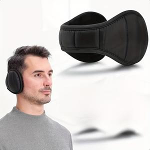 TEMU 남성용 겨울 접이식 이어머프 - 소음 차단 & 브리슬 안감, 조절 가능한 스타일 귀마개 - 추운 날씨, 야외 활동, 크리스마스/축제 선물용 (머리 & 등 보온) - 내구성 있는 편안한 디자인