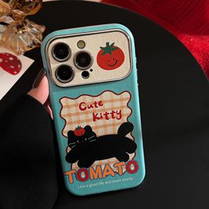 TEMU 휴대폰 케이스 - 아이폰 16 Pro Max용 풀 커버 보호 소프트 쉘, 은도금의 고양이 디자인, 아이폰 17, 14, 오리지널 13, 12, 11에 적합