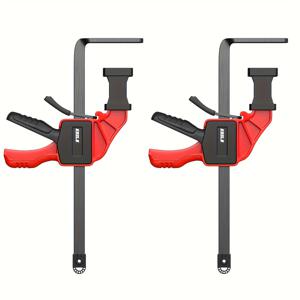 TEMU 2개 업그레이드된 퀵 릴리스 F 클립 | 메탈 트랙톱 클램프 트랙 클립 압력 플레이트, 데스크탑 홀 테이블 클립 (가이드 레일용), 전기 불필요