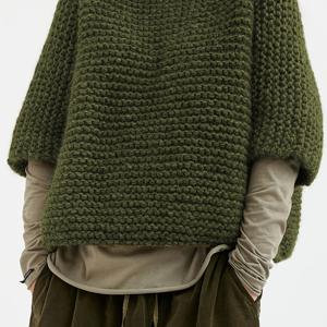 TEMU 여성용 가을/겨울 캐주얼 패션 여행 휴가 빈티지 예술적인 레이지 스타일 기품 있는 데일리 출퇴근용 다용도 고품질 질감의 정교한 마감의 단색 루즈핏 숏 크롭 라운드넥 반팔 풀오버 상의