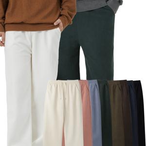 TEMU 파라고나 공용 기모 코듀로이 와이드 밴드팬츠 골덴바지