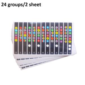 TEMU 기타 프렛보드 스티커. 컬러 코드 노트 및 코드 다이어그램과 번호가 있는 스티커, 포크/베이스 기타용 - 초보자와 고급 연주자를 위한 쉬운 적용 연습 스티커, 사용하기 쉬운 제거 가능한 블랙 백 컬러 스티커