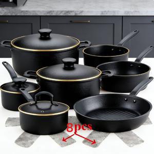 TEMU 8개 보호 패드, 대형, 중형, 소형 펠트 조리기구, 프라이팬, 주방용품용, 내열성 및 스크래치 방지 매트, 개별 표면 패드, 주방 도구 및 조리기구 액세서리