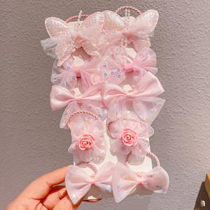 TEMU 높은 탄성과 내구성의 고무 밴드가 특징인, 꽃 장식 머리끈 10개 세트