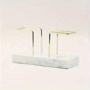 TEMU 금색 프레임이 있는 우아한 대리석 냅킨 홀더 - 가정, 카페, 호텔, 식당용 다용도 이쑤시개 및 냅킨 디스펜서 - 크리스마스, 할로윈, 이스터 선물로 이상적입니다.