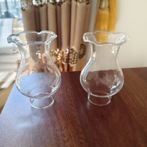 TEMU 투명 케로신 램프 커버 액세서리 2개 세트, 순수 수제 공예, 캔들 홀더 투명 방풍 커버, 동일한 크기의 케로신 램프 및 캔들 홀더 제품에 적합