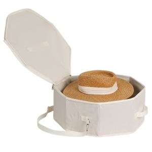 TEMU 대용량 접이식 모자 보관함 여성 남성용, 골판지 지지대 및 1개의 문 후크 행거 포함 – 여행용 모자 정리함 & 가방