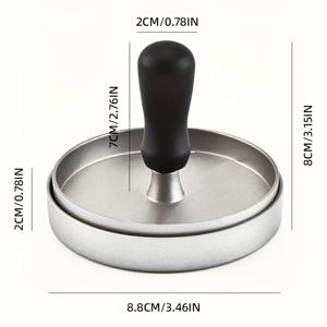 TEMU 1개 TRANCIY 헤비듀티 버거 프레스 BBQ 그릴 팬용, 논스틱 햄버거 패티 메이커, 라운드 & 스퀘어 플레이트 호환, 그릴 그리들용, 상업용, 합금 소재, 고기 치즈 채소 패티용