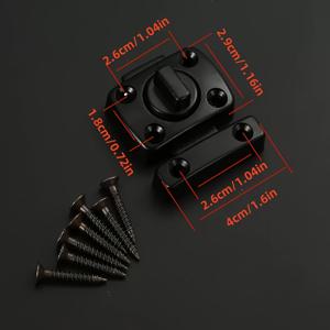 TEMU 1개 실버 메탈 래치 안전 잠금장치, 욕실 도어용 헤비듀티 스위블 볼트 도어락 (나사 포함)