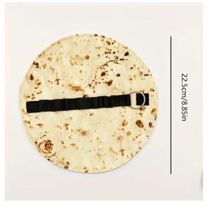 TEMU 캔버스 롤업 필통, 팬케이크 랩 디자인, 휴대용 문구 정리함, 멕시코 부리또 필통 보관 가방