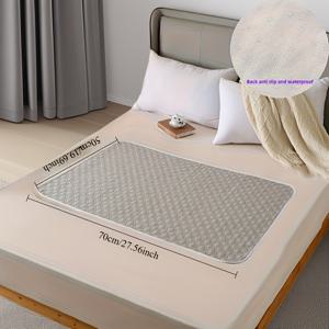 TEMU 물받침 디자인의 워셔블 가족용 매트리스 커버, 미끄럼 방지 뒷면, 미끄럼 방지, 누수 방지 및 얼룩 방지 기능이 있는 4중 구조. 노인, 반려동물 및 기타 사용자에게 적합|매트리스커버