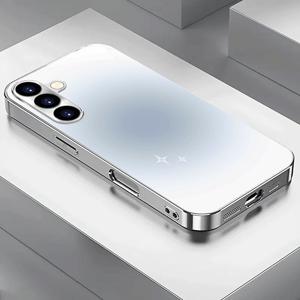 TEMU 폰 케이스: 인스 그라데이션 스타 전기도금 실버 갤럭시 S25/S24...A34, A50-A55 & 폴더블 모델용 - 새로운 심플리시티 스타일