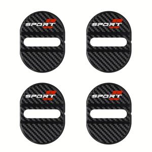 TEMU 4개입 차량 문 잠금장치 커버, 문 잠금장치 보호 슬리브, 소음 감소 및 방음 접착식 잠금 장치 보호기, 문 진동 감소 (대부분의 차량에 적용 가능), 중형 차량용