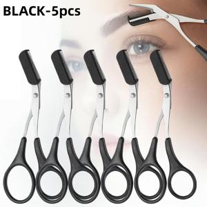 TEMU 스테인리스 스틸 눈썹 정리기 - 내장형 빗 포함, 헤비듀티 정밀 그루밍 도구, 휴대용 남녀공용 여행용 눈썹 셰이퍼 (가위 없음) - 위생적이고 간편한 사용, 집이나 외출 시 사용 가능