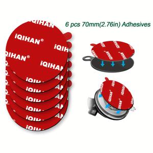 TEMU 초강력 접착제, 2.76In/70Mm 대시보드 패드 장착 디스크 접착제 교체 세트, 흡착 컵 폰 홀더 & 차량용 마운트 & 블랙박스용 양면 스티커