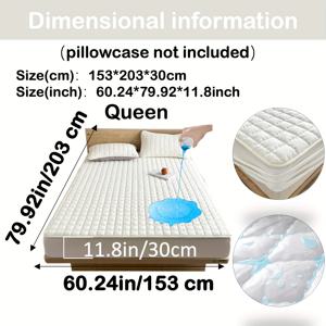 TEMU 부드럽고 편안한 단색 방수 퀼트 매트리스 커버|베개커버|이불|매트리스커버