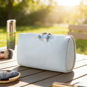 TEMU 휴대용 분할 메이크업 가방, 데일리 여행용 동전 지갑, 립스틱 케이스, 여행용 화장품 정리함, 컴팩트한 내부 가방, 마카롱 색상 및 다양한 옵션으로 제공|화장품정리함