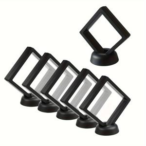 TEMU 6개 세트 모양 디스플레이 3D 플로팅 프레임 디스플레이 거치대 스탠드, 메달리온, 주얼리, 챌린지 코인