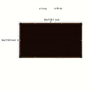 TEMU 헤비듀티 블랙 야외 차양망 - UV 차단, 반개방형 스크린, 후크 & 루프 클로저, 전천후 내구성 메쉬, 파티오, 발코니, 온실, 정원용 - 햇빛 및 벌레 차단망 - 문/창문에 간편 설치 - 여름 사용에 이상적 - 두꺼운 질감 표면으로 개인 정보 보호 및 빛 필터링 강화 - 야외 사용에 완벽