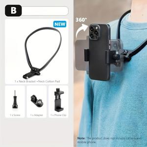 TEMU 다용도 POV/블로그 목 및 가슴 마운트 - GoPro 시리즈, iPhone 15, 14, 13 및 기기용 핸즈프리 폰 및 카메라 스탠드 - 비디오 녹화에 이상적