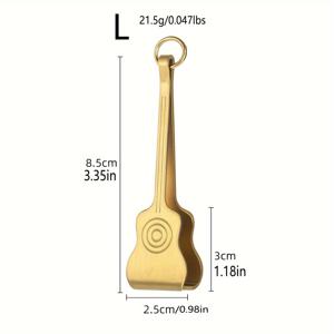 TEMU 1개 골든 스테인리스 정밀 핀셋 - 수염, 콧수염 및 눈썹 그루밍용 기타 모양 디자인 | 슬림한 마무리가 있는 다기능 제모 도구