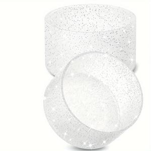 TEMU 20, 30, 40oz 텀블러, 12-24oz 물병 및 간편한 모던 컵을 위한 반짝이는 실리콘 부츠 2개 세트 - 블링 컵 하단 보호용 추가