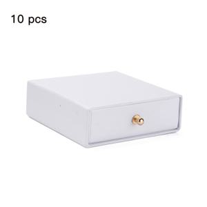 TEMU 9X9Cm 크기의 스펀지 내장형 사각 종이 서랍 상자 10개 세트. 반지, 귀걸이, 목걸이, 팔찌 등 보석 포장 및 진열에 적합합니다.