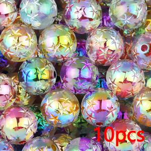 TEMU 16mm 별 모양 원형 비즈 10개입, 컬러 아크릴 코팅, 수제 팔찌, 목걸이, 귀걸이, 헤어 장식, 신발 장식, 의류 및 펜 장식, 장식용 비즈 재료로 적합