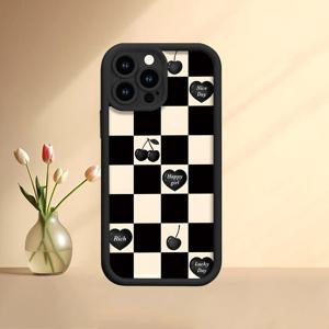 TEMU 아이폰 11부터 16 Pro Max까지의 모든 모델에 적합한 완전한 360도 보호를 제공하는 체크무늬가 있는 소프트 케이스가 있습니다. 이 케이스는 체크무늬가 있는 체리 러브 디자인을 특징으로하며, UV 프린팅을 사용하여 매트한 완료를 제공합니다. 이 케이스는 완벽한 선물로 적합합니다.