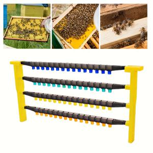 TEMU 벌집 여왕벌 양육 키트 1세트, 여왕벌 양육을 위한 완벽한 세트, 여왕벌 세포컵 60개, 벌집 컵 홀더 4개, 벌집 사이드 바 2개, 수동 여왕벌 양육 도구, 플라스틱 벌집 시스템, 야외 양봉 도구