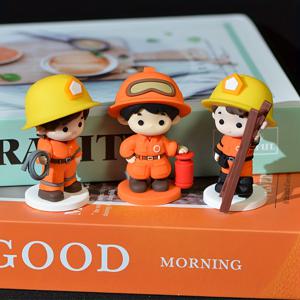 TEMU 3개 만화 소방관 창의적인 조각 장식품 세트 - 미니 영웅 테마 홈 , 책상 거실 공부 방 장식, 휴일 이사 기념 선물 컬렉션 | 레트로 매력 예술 조각