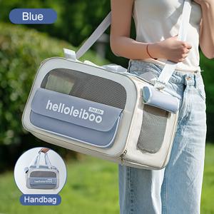 TEMU 대형 공간 애완동물 수송 가방 - 휴대용, 통기성, 스트레스 없는 고양이 및 소형 개 수송 가방, 지퍼 클로저, 내구성 있는 손잡이 및 메쉬 창, 여행 및 야외 활동에 이상적, 애완동물 수송 가방|통기성 애완동물 수송 가방|지퍼 클로저, 애완동물 여행 수송 가방