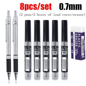 TEMU 미끄럼 방지 소프트 그립 자동 연필 8개 세트 (교체용 연필심 및 지우개 포함), 스케치 및 필기용으로 적합, 선생님을 위한 선물 또는 신학기 사무용품으로 완벽