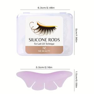 TEMU 1쌍/2개 무료 속눈썹 리프팅 로드, 재사용 가능한 하단 속눈썹 리프팅 패드 속눈썹 리프팅 도구, 메이크업 미용 기구 래쉬 리프트 패드 (보라색 & 노란색)