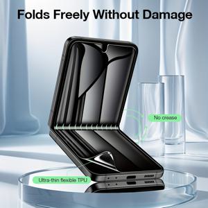 TEMU 삼성 갤럭시 Z 플립7 6 5 4용 2pcs 프라이버시 필름 하이드로겔 스크린 보호필름, 케이스 친화적, 고감도, 안티 스파이 소프트 TPU 보호필름