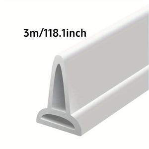 TEMU 욕실용 물막이 스트립 (1.5미터 및 3미터), 조리대 및 변기용 자가 점착식 옵션 포함, 간편한 설치