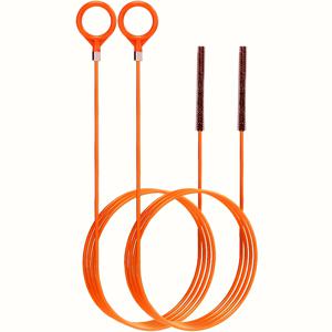 TEMU 2/4개 세트 싱크 스네이크 배수구 청소 도구 - 업그레이드된 내구성 강화 스테인리스 스틸 플러밍 스네이크, 나일론 코팅, 샤워실 & 주방 싱크 방지용 수동 배수관 클리너 (블랙+그린), 유연한 케이블 디자인, 튼튼한 구조