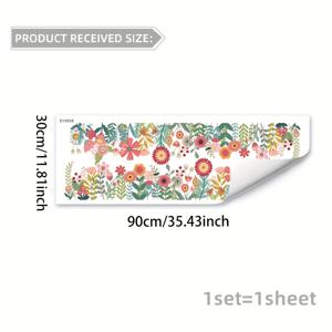 TEMU 봄, 여름을 위한 창의적인 플로럴 정전기 유리 스티커, 양면으로 창문 장식에 사용 가능, 모델 D18508
