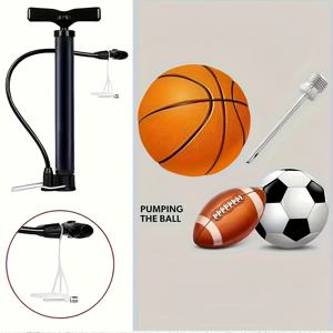 TEMU 1개 휴대용 고압 공기 펌프, 가정용 자전거 공기 주입기 – 농구공 타이어 및 풍선용, 사이클링 액세서리에 적합