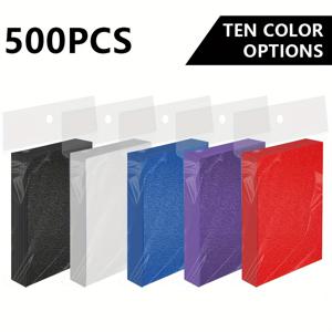 TEMU 500개 매트 카드 슬리브, 게임 카드 및 트레이딩 카드용 보호 슬리브 (5가지 색상)