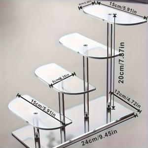 TEMU 1개 아크릴 투명 멀티 레이어 디스플레이 스탠드, 화장품 소품 디스플레이 부스터, 크라운 팔찌 디스플레이 투명 데스크탑 패션 안경 창문 수납 선반 멀티 레이어 디스플레이 소품