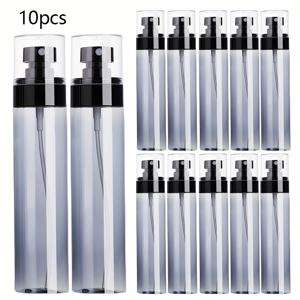 TEMU 120ml 블랙 누출 방지 충전식 스프레이 병 - 4oz 대용량 자동차, 가정, 정원 및 애완 동물 방역용 - 내구성 있는 플라스틱, 쉽게 읽을 수 있는 투명 창 - 향수, 콜로니, 청소 필수품에 적합 - 향수 충전식 병, 가정용 향수 분배기, 세련된 디자인, 쉽게 청소 가능한 소재